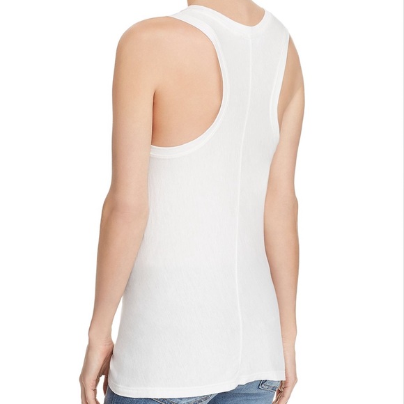 7 For All Mankind White Twist Front Tank (M) NWT - Picture 3 of 5